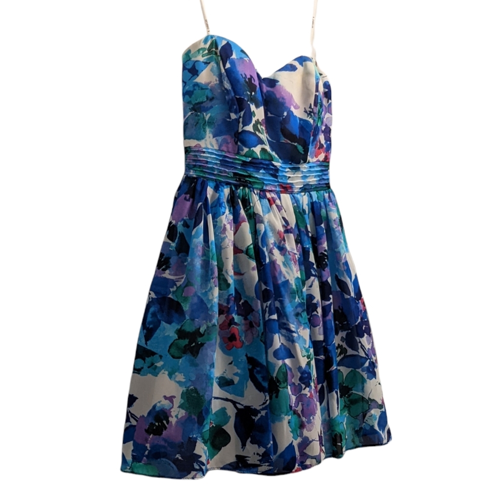 B Darlin Strapless Floral Dress 3/4
